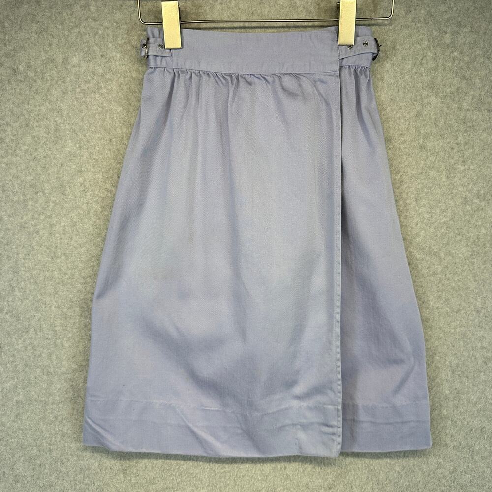 Vintage Kickers Skirt Girls Made in France Wrap Buckle Waist Size 12 Blue